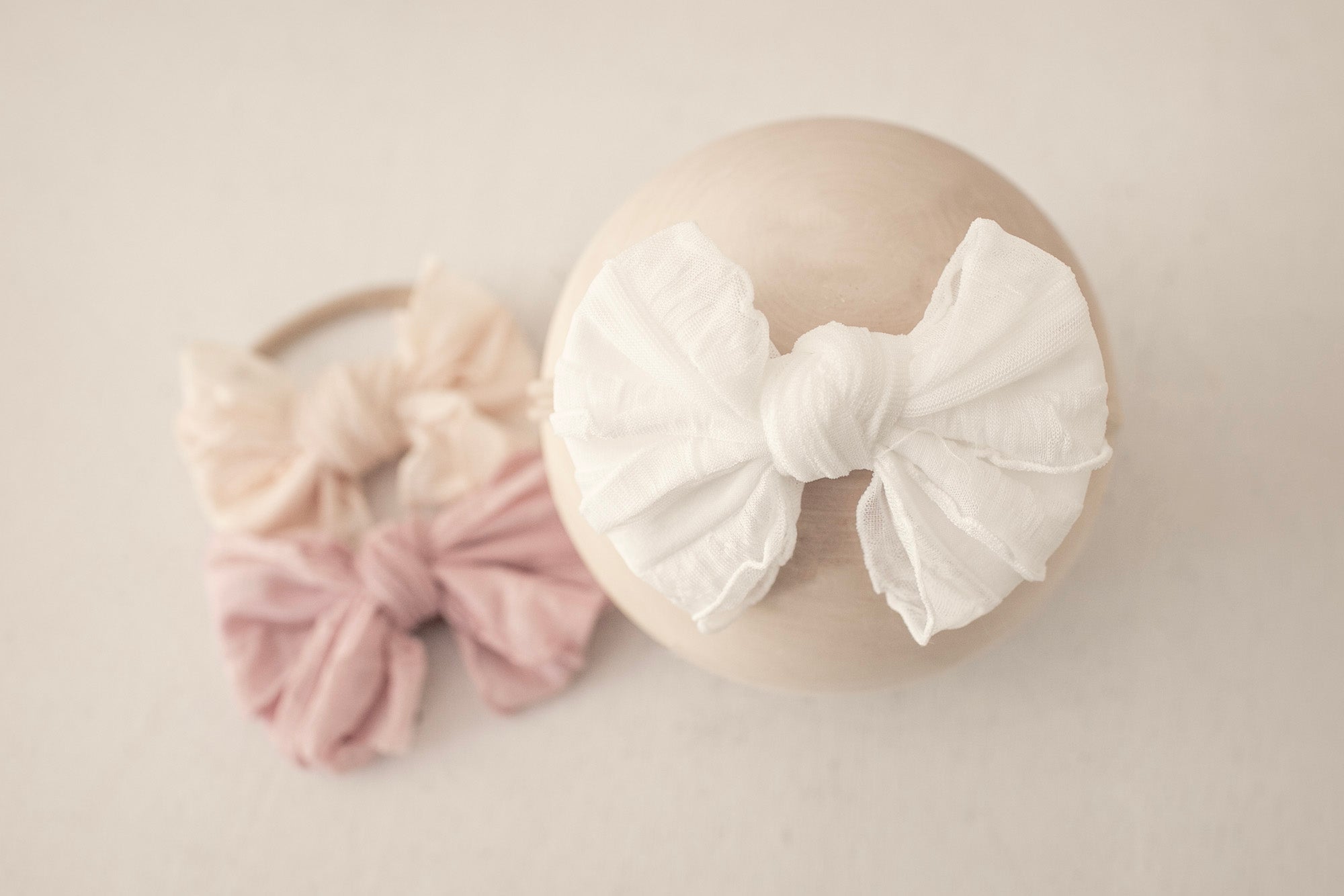 Crinkled Chiffon Bow Headbands