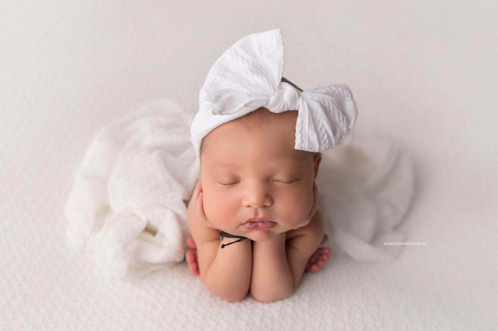 Boho Fabric Bow Headbands - Newborn Photography Props - Princess & the Pea Props