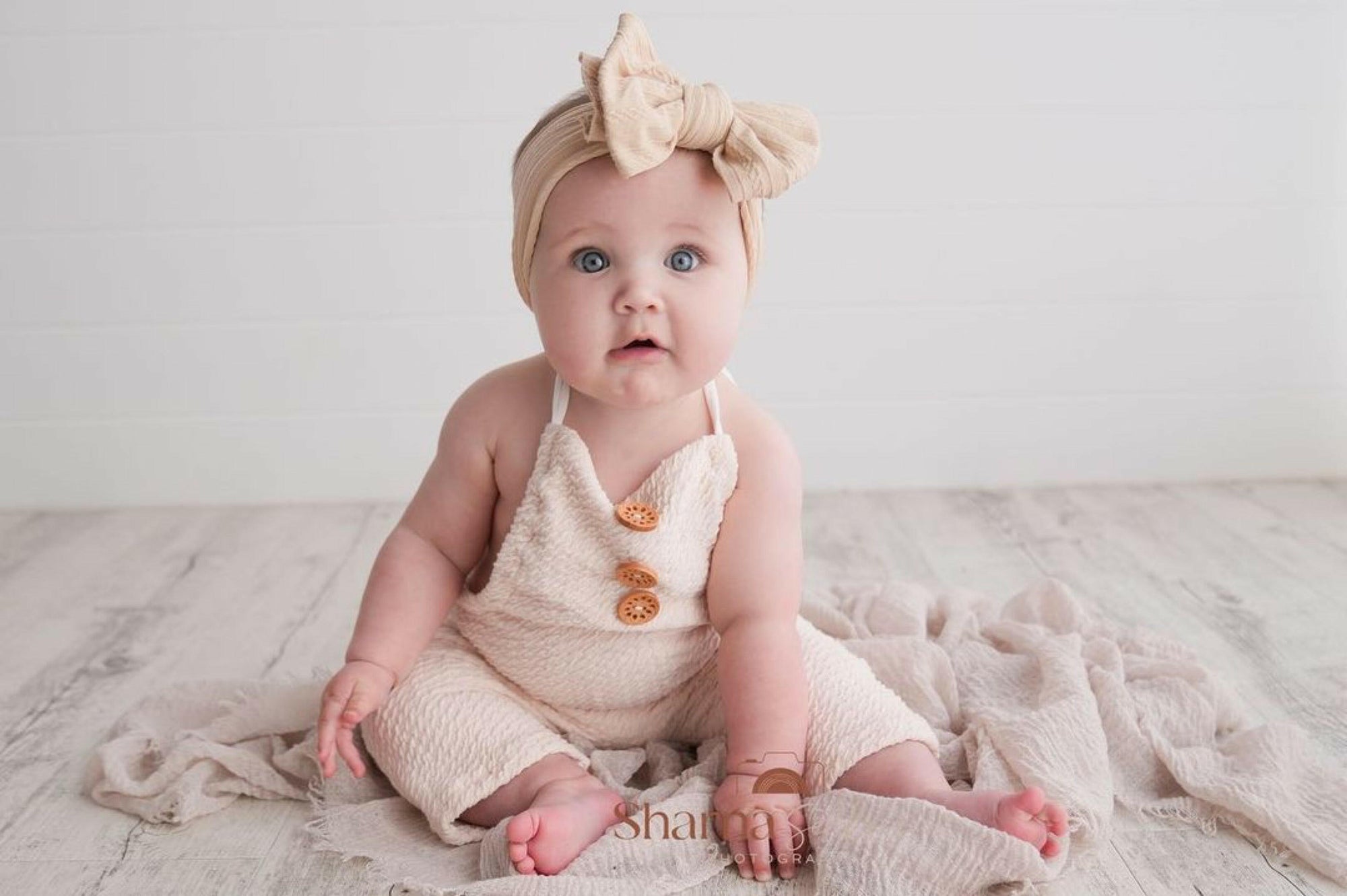 Boho Fabric Bow Headbands - Newborn Photography Props