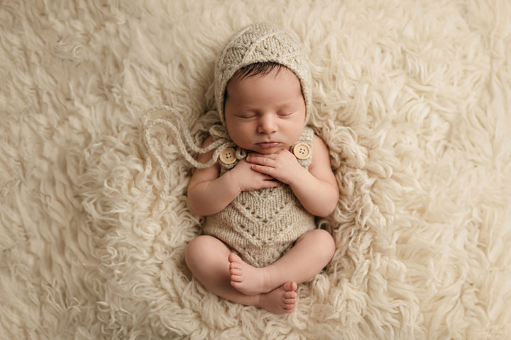 Charlie Knit Romper &amp; Bonnet Sets