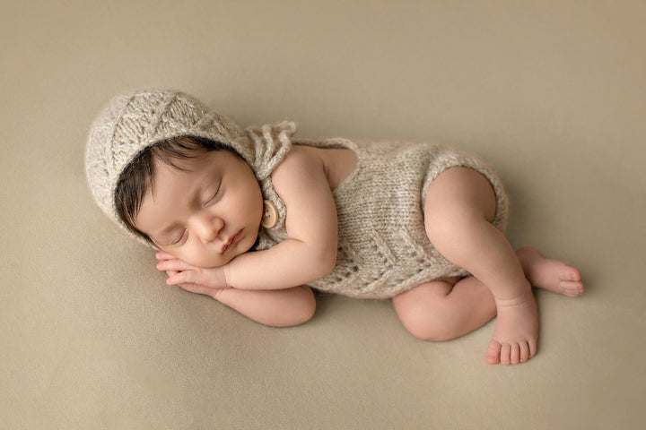 Charlie Knit Romper &amp; Bonnet Sets