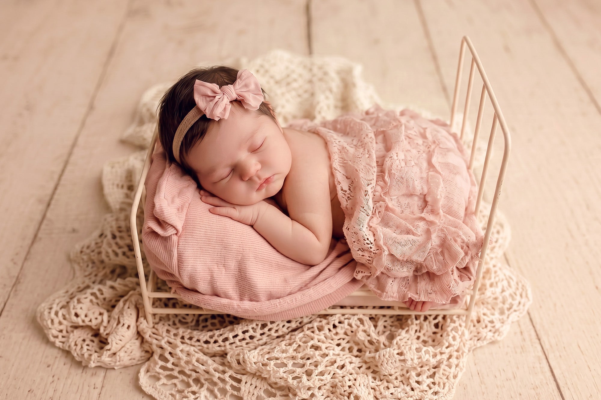Crinkled Chiffon Bow Headbands