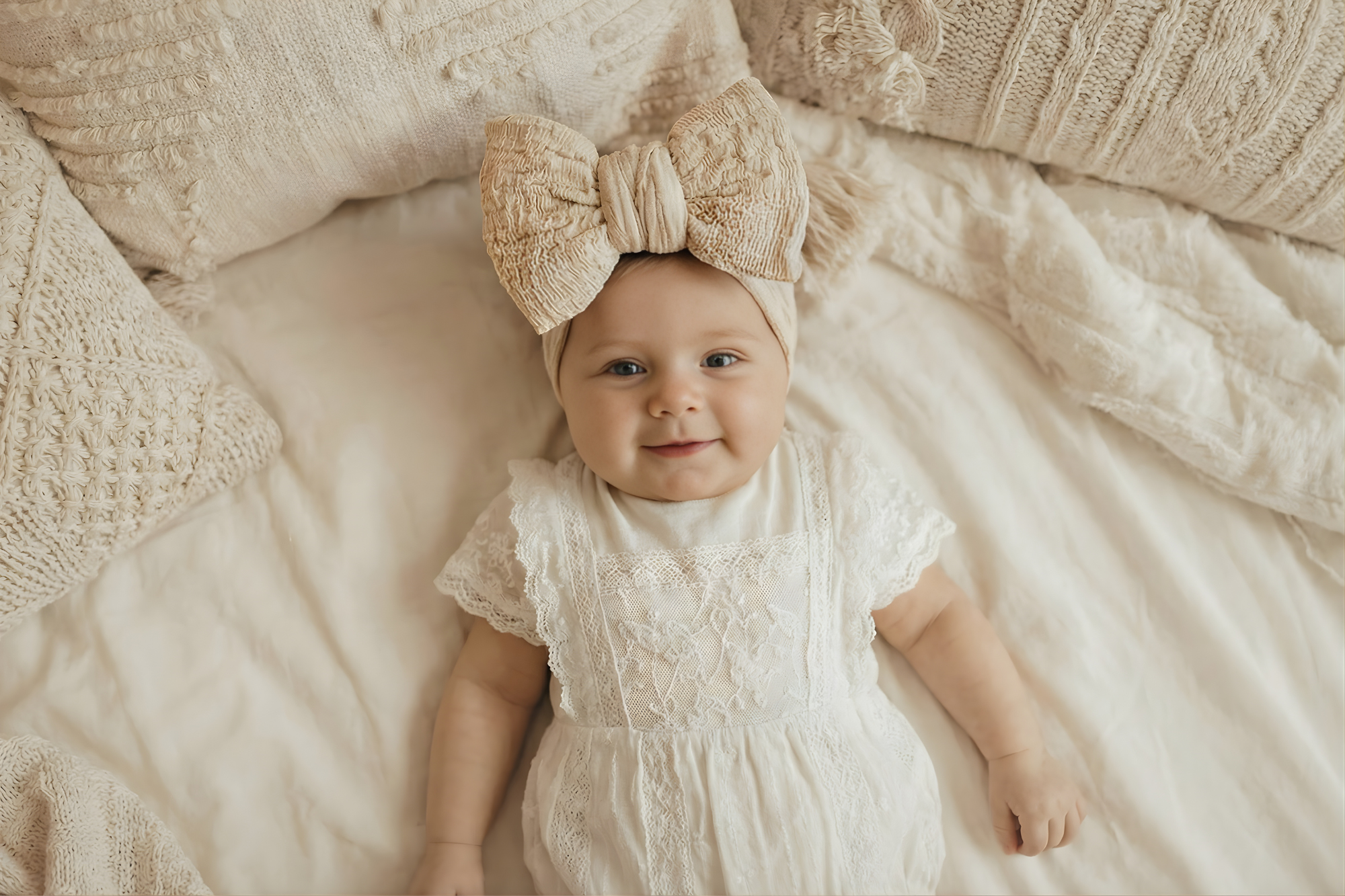Crinkled Oversized Bow Headband