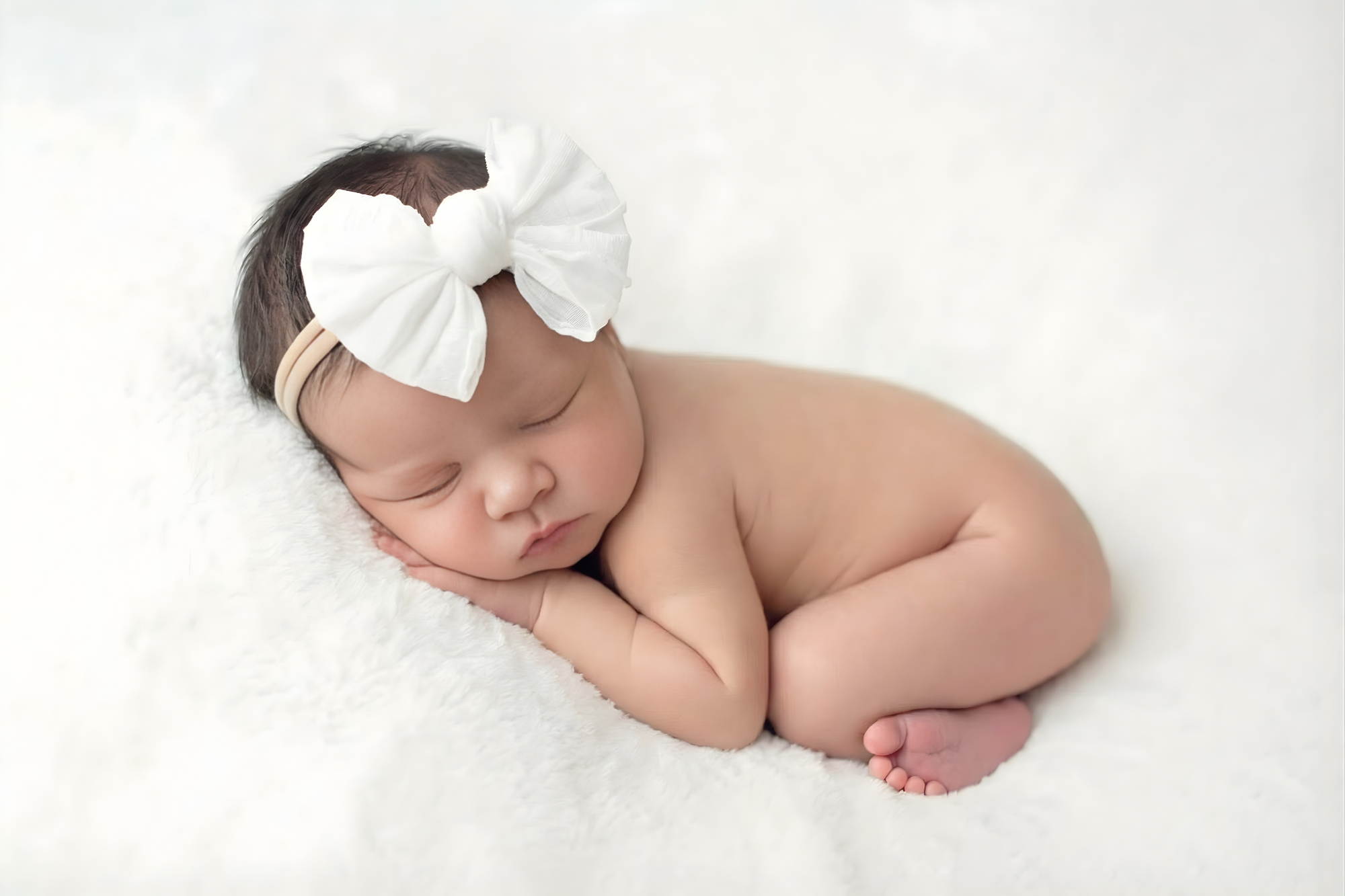 Crinkled Chiffon Bow Headbands