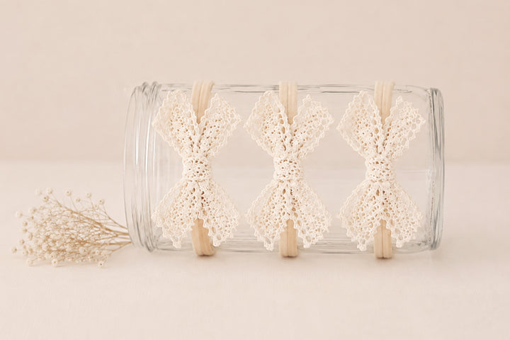 Essie Crocheted Lace Bow Headbands