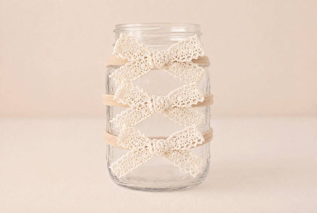 Essie Crocheted Lace Bow Headbands