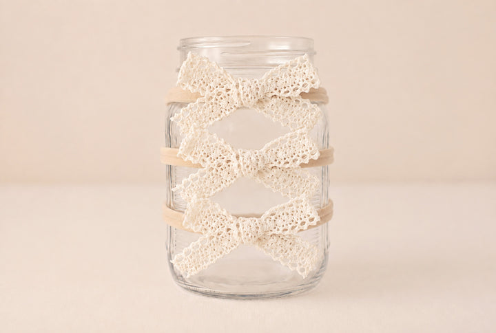 Essie Crocheted Lace Bow Headbands