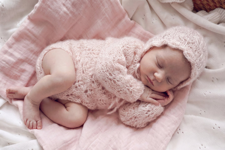 Primrose Knit Romper &amp; Bonnet Sets