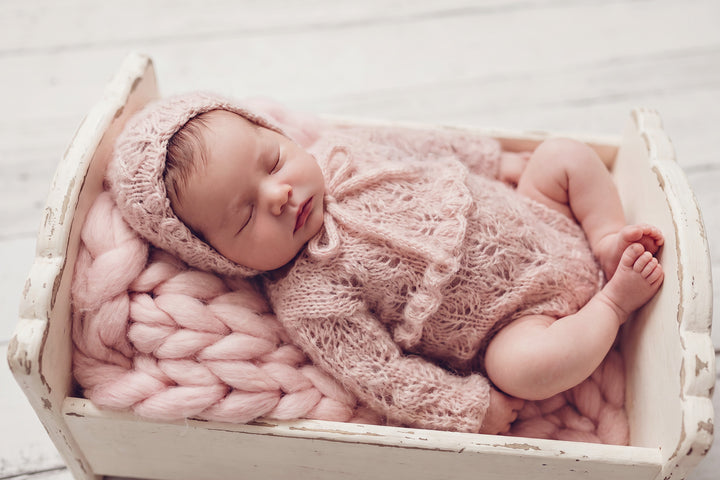 Primrose Knit Romper &amp; Bonnet Sets