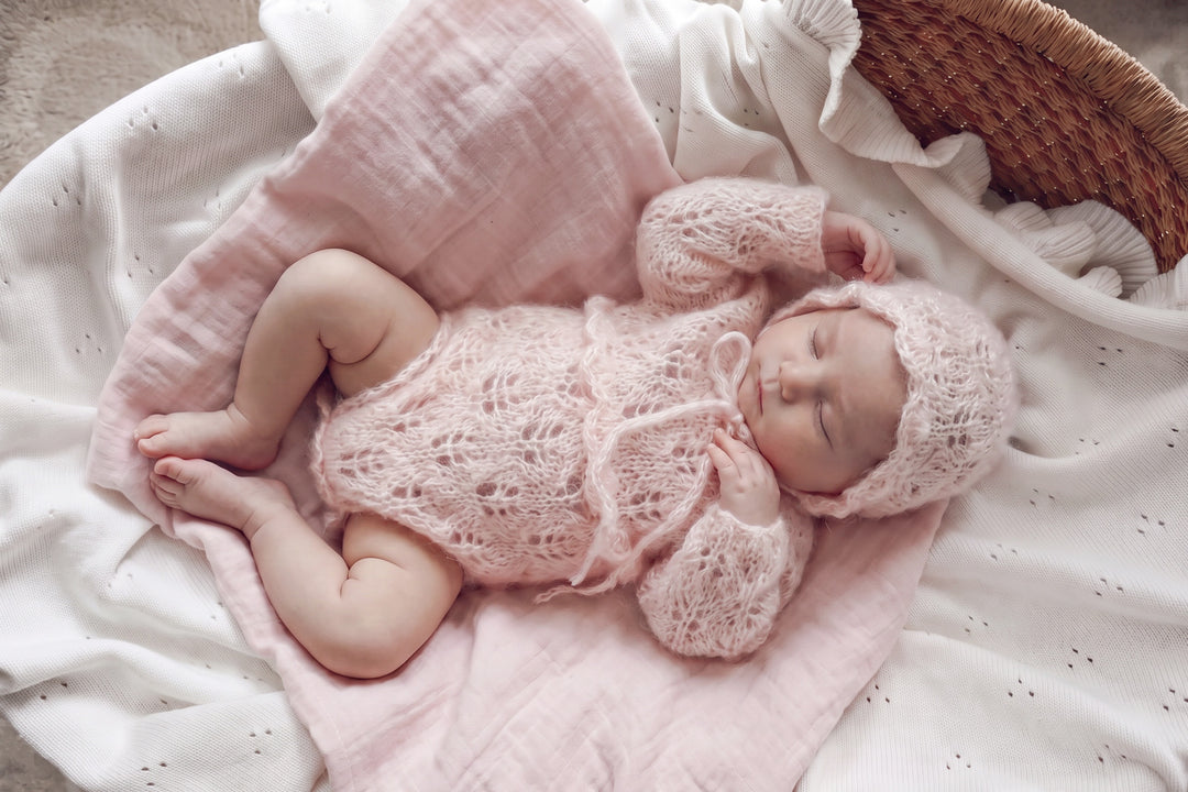 Primrose Knit Romper &amp; Bonnet Sets