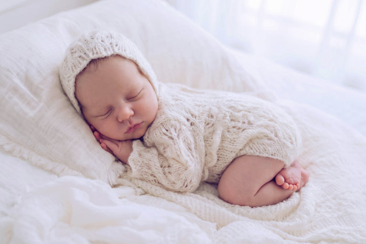 Primrose Knit Romper &amp; Bonnet Sets