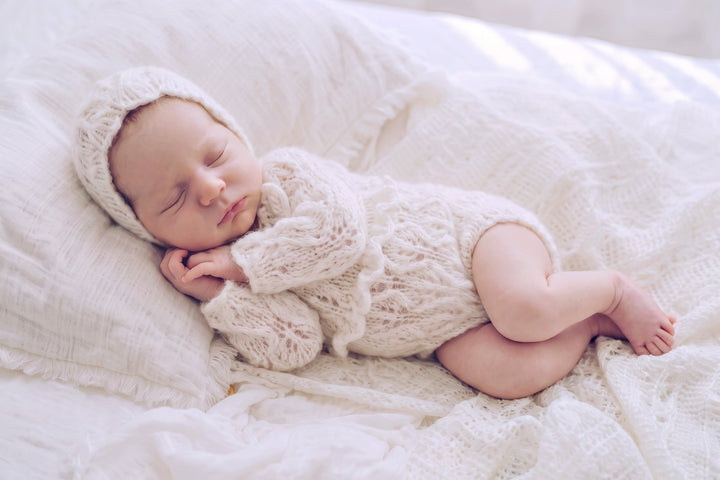 Primrose Knit Romper &amp; Bonnet Sets