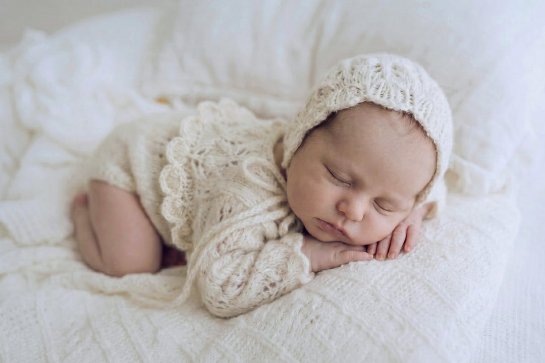 Primrose Knit Romper &amp; Bonnet Sets