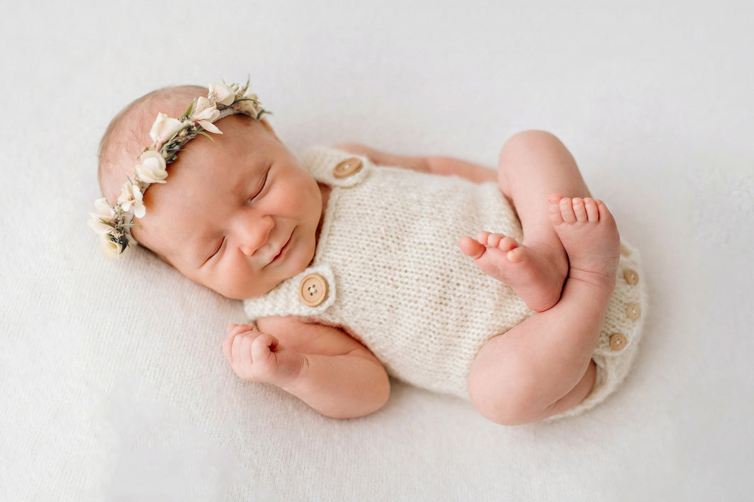 Speckled Knit Rompers