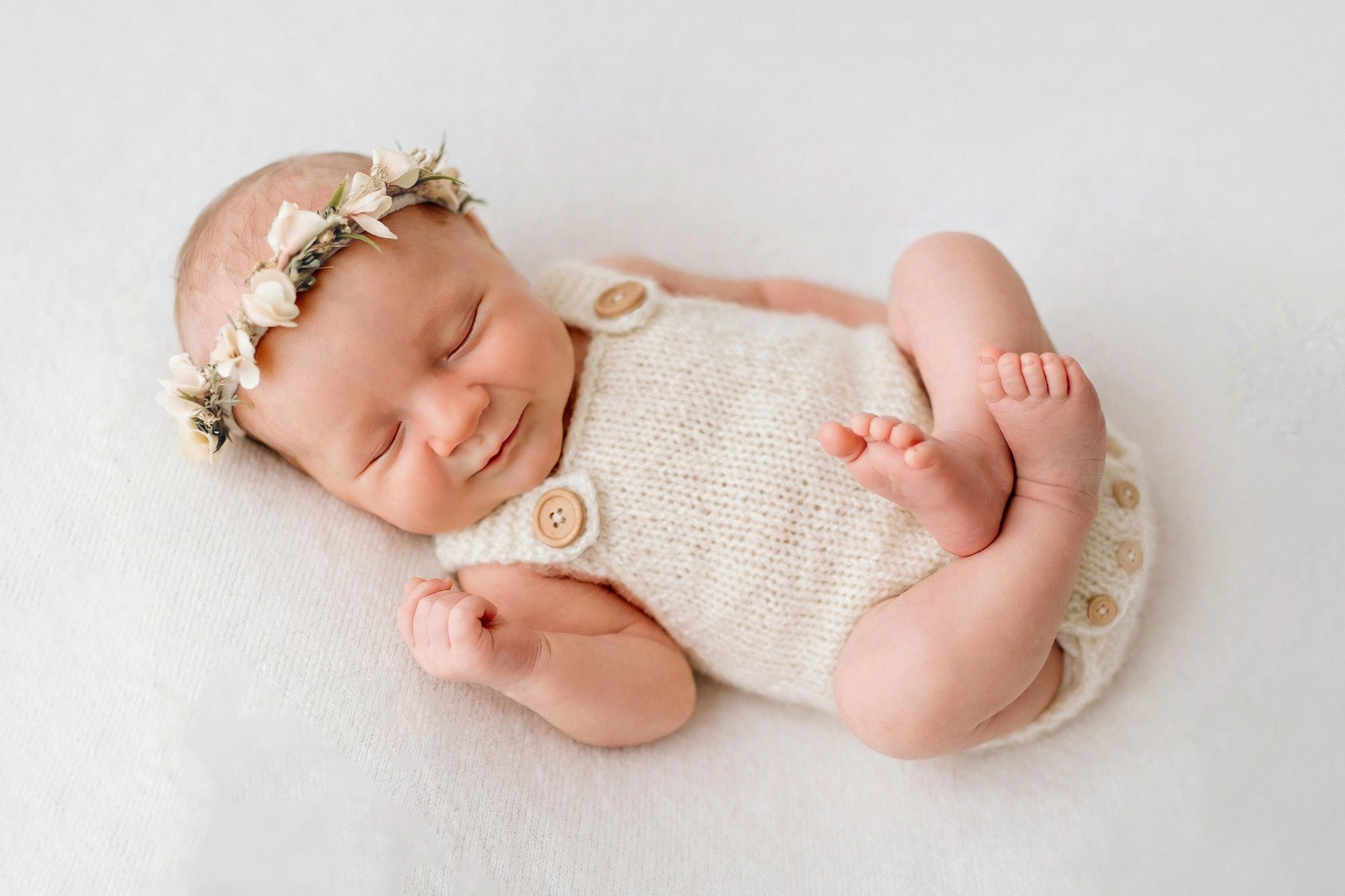 Speckled Knit Rompers