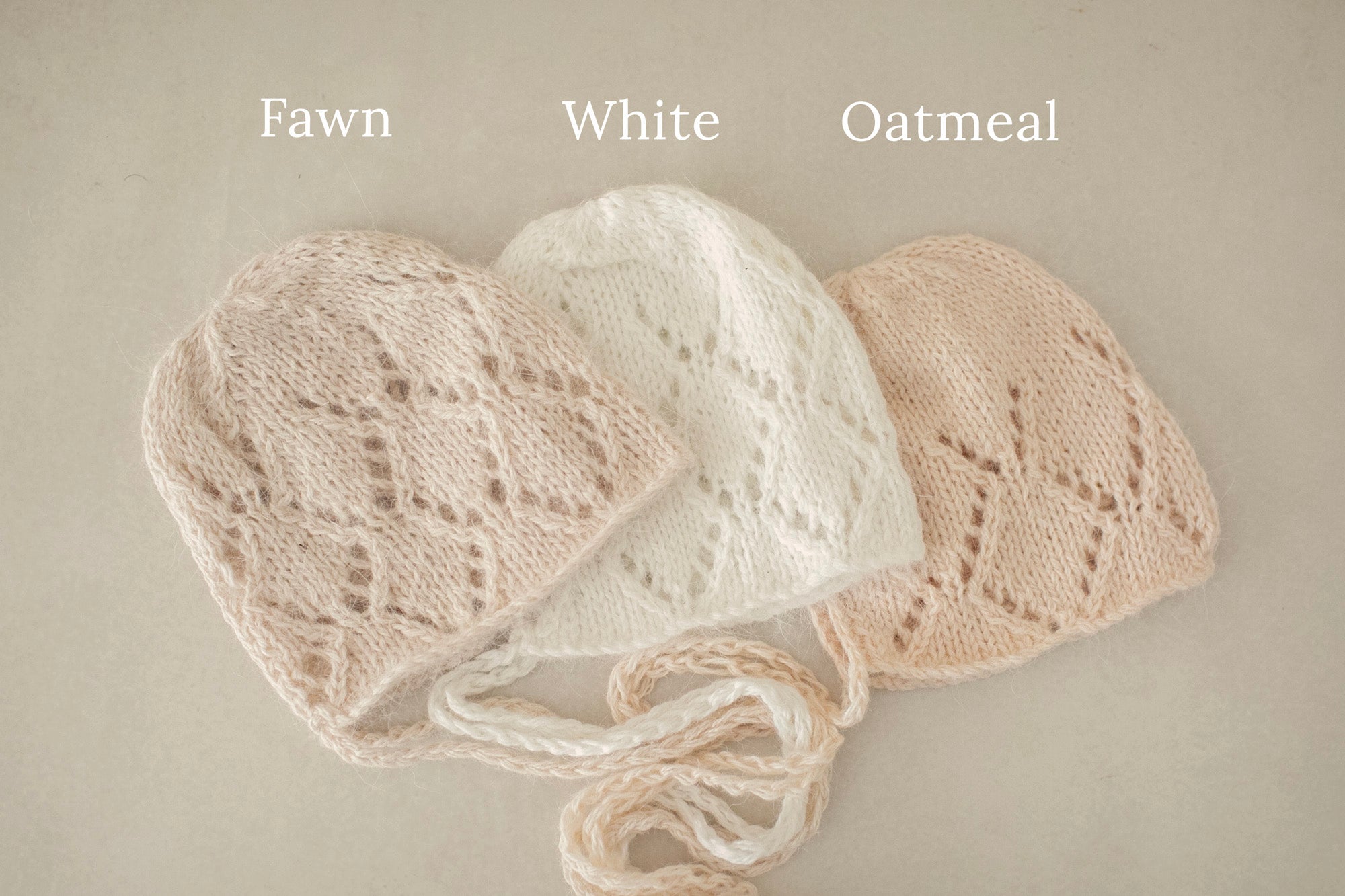 Angora Patterned Bonnets
