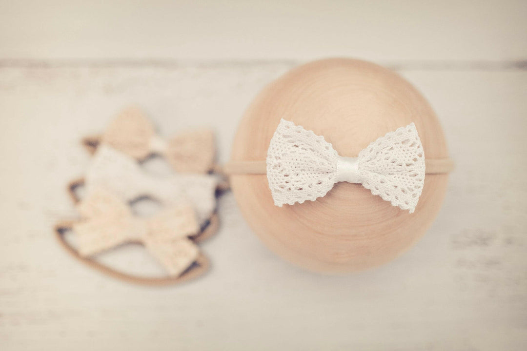 Antique Lace Bow Headbands
