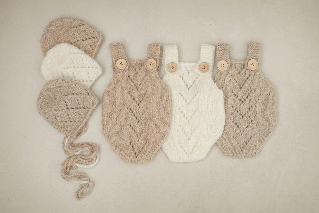 Charlie Knit Romper &amp; Bonnet Sets