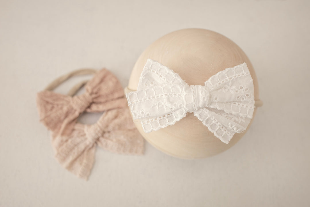 Embroidered Bow Headbands