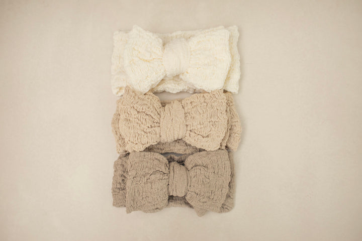Crinkled Oversized Bow Headband
