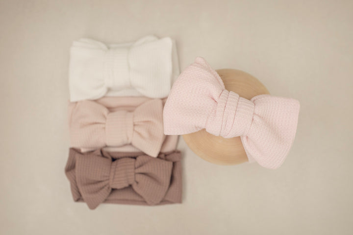 Waffle Oversized Bow Headband