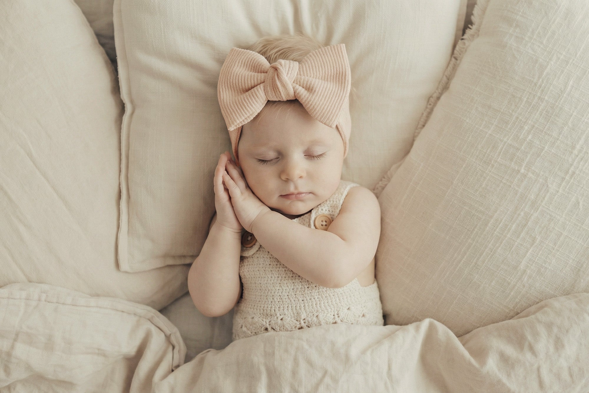 Waffle Oversized Bow Headband