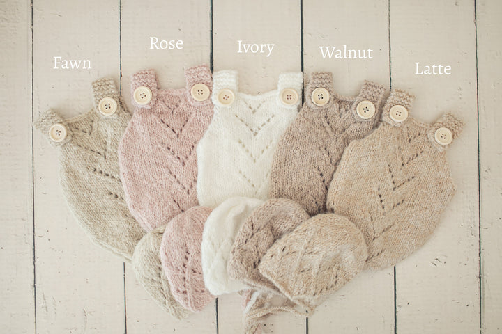 Charlie Knit Romper &amp; Bonnet Sets