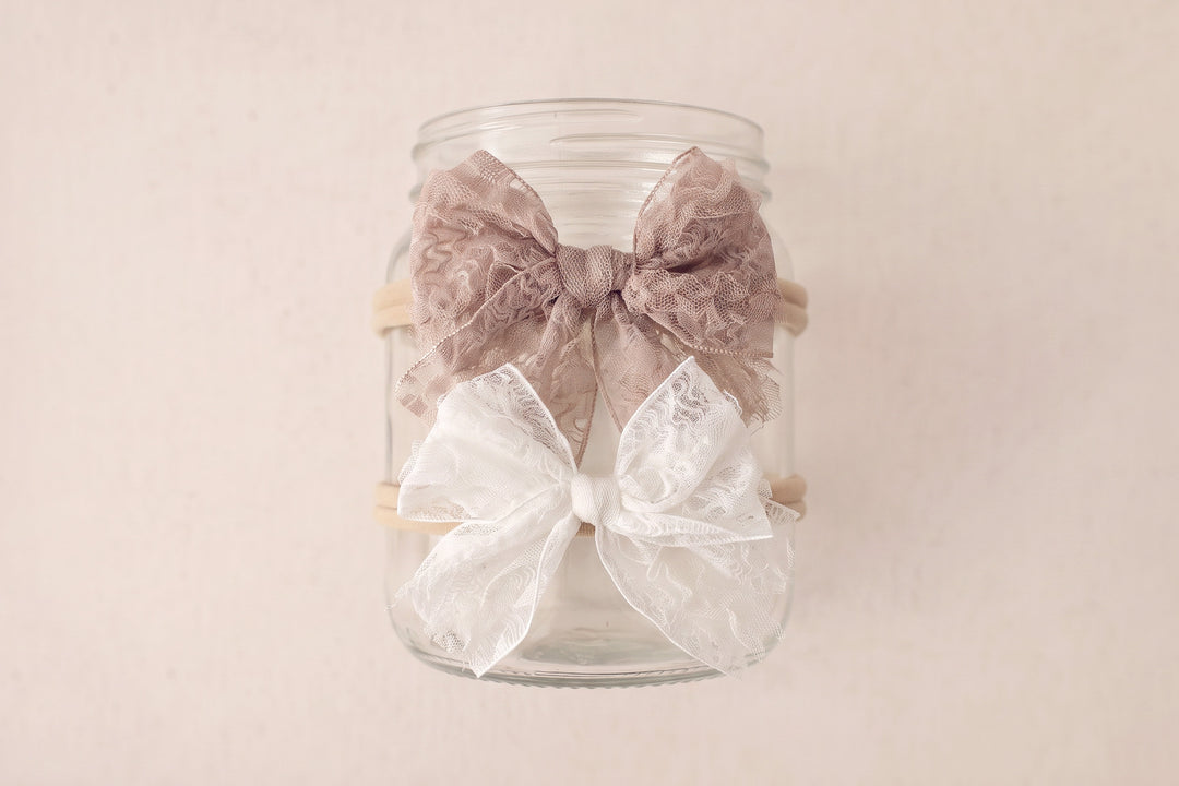 Saskia Lace Bow Headbands