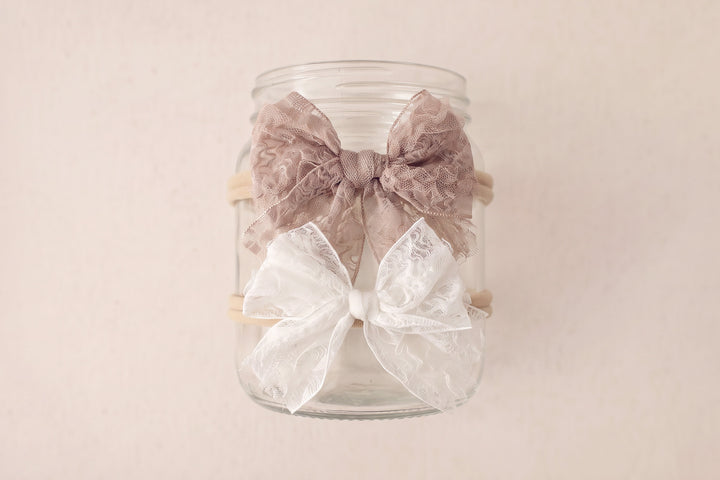 Saskia Lace Bow Headbands
