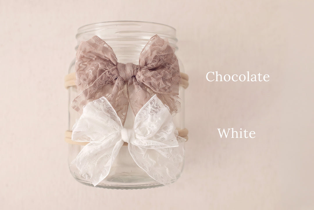 Saskia Lace Bow Headbands