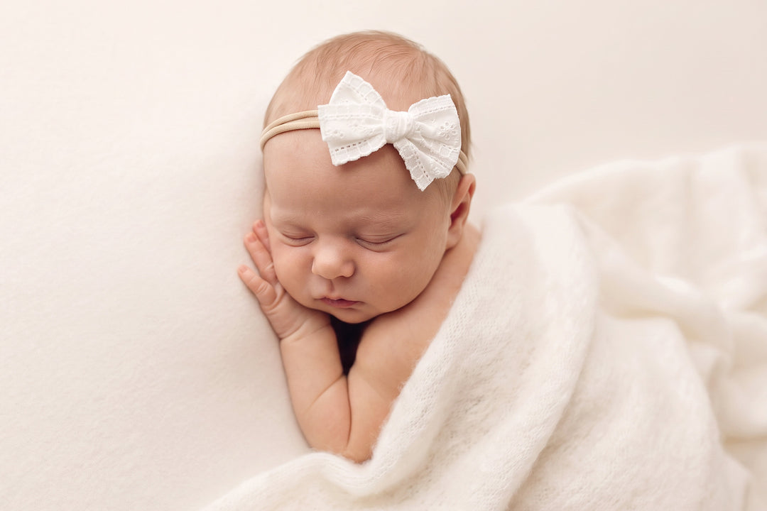 Farrah Embroidered Bow Headbands