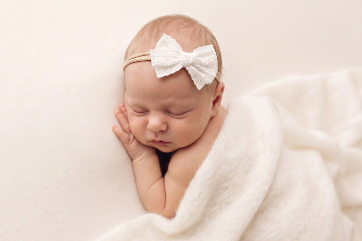 Farrah Embroidered Bow Headbands
