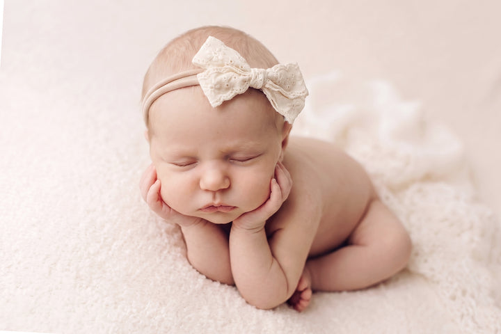 Farrah Embroidered Bow Headbands