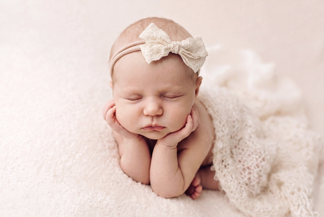 Farrah Embroidered Bow Headbands