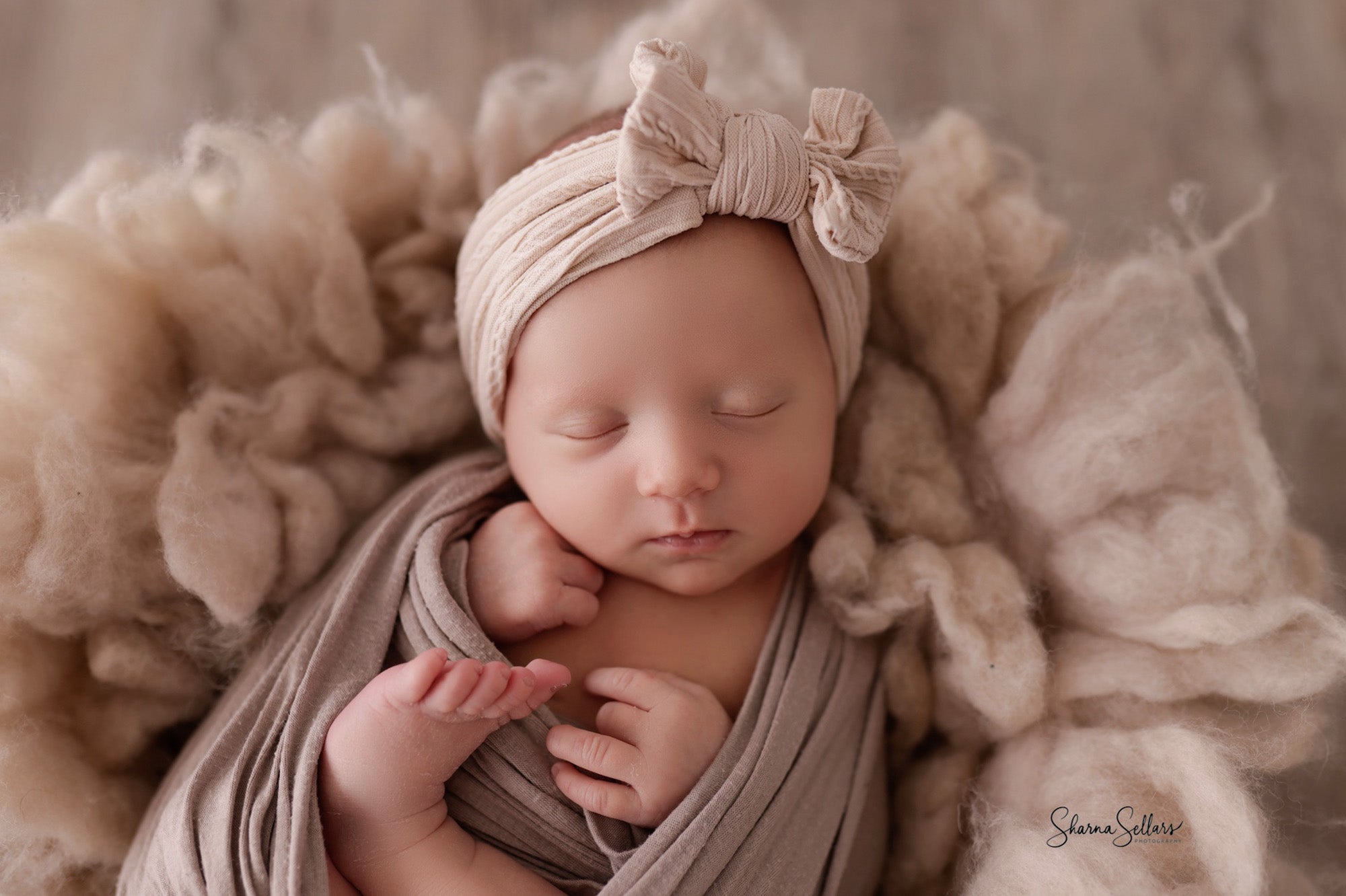 Boho Fabric Bow Headbands - Newborn Photography Props - Princess & the Pea Props