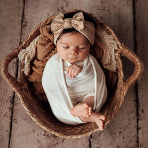 Boho Fabric Bow Headbands - Newborn Photography Props