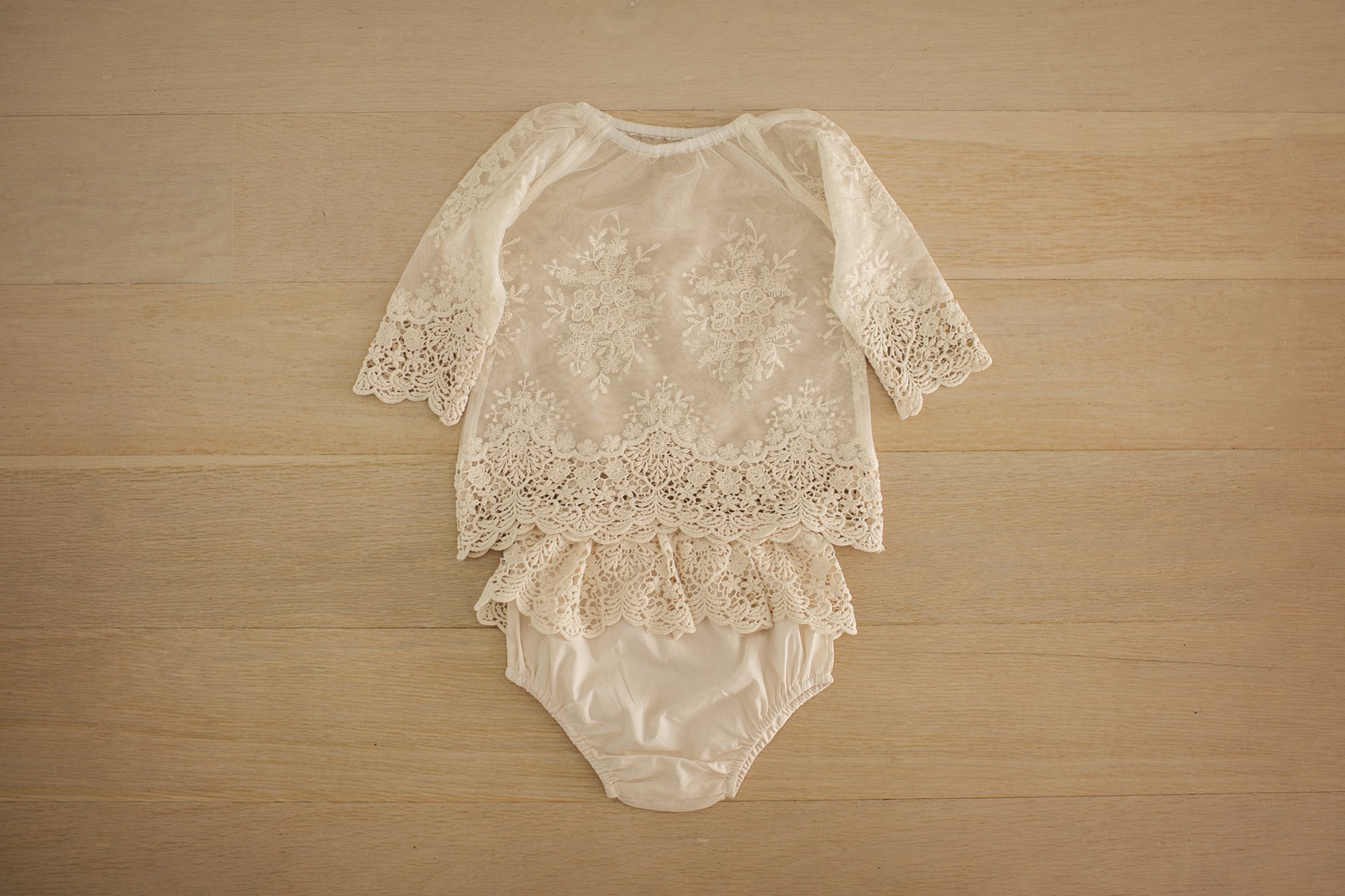 Amelie Lace Top & Bloomers - Newborn Photography Props - Princess & the Pea Props