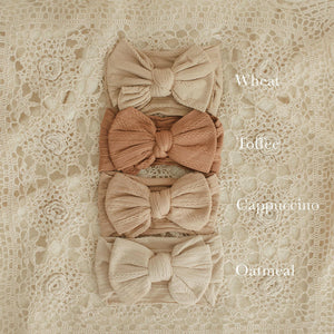 Boho Fabric Bow Headbands - Newborn Photography Props - Princess & the Pea Props